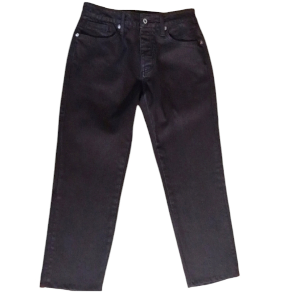 Antik Authentic Denim Straight leg Black Jeans-Vintage, 32, Black.
